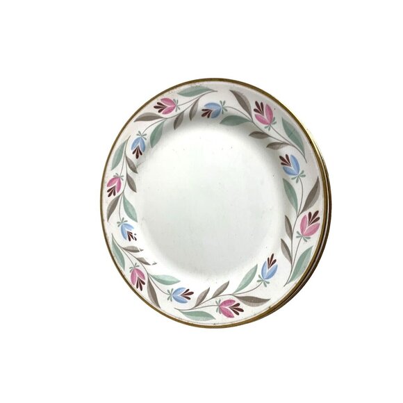 Nautilus Eggshell G5N5 Lot of 3 Dinner Plate Multicolor Floral Rim - Picture 2 of 3